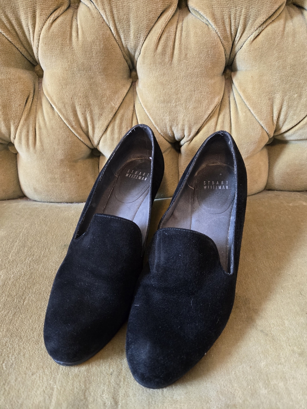 Stuart Weitzman Black Suede Wedges